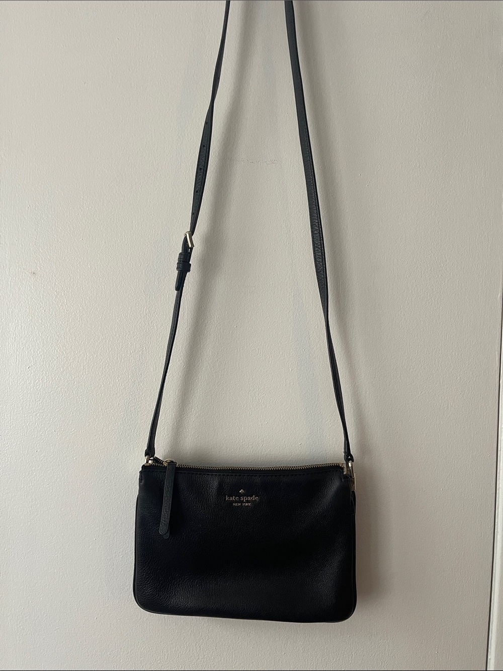 kate spade Black Pebbled Leather Crossbody Bag